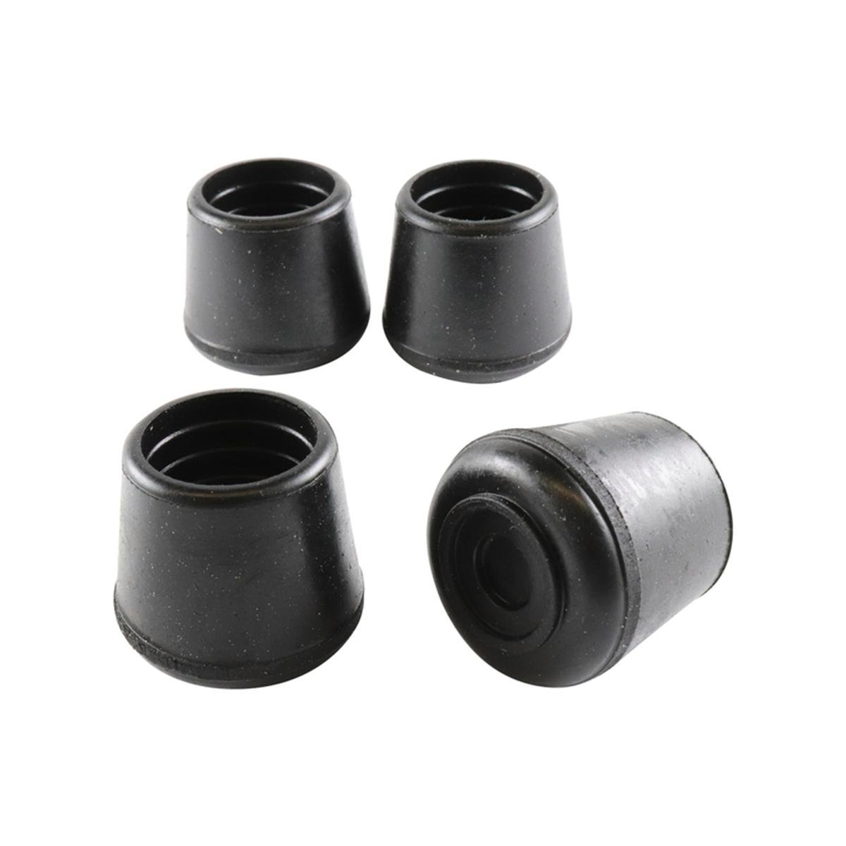 Surface Gard 22mm Black Round Rubber Chair Tip 4 Pack - Easy Glide - SuperSaverAU - view 1