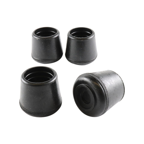 Surface Gard 22mm Black Round External Rubber Chair Tip - 4 Pack