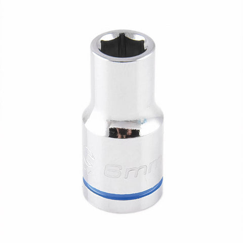 Kincrome 6mm 1/4" Drive Socket, 6 Point Chrome Vanadium Mirror Polish