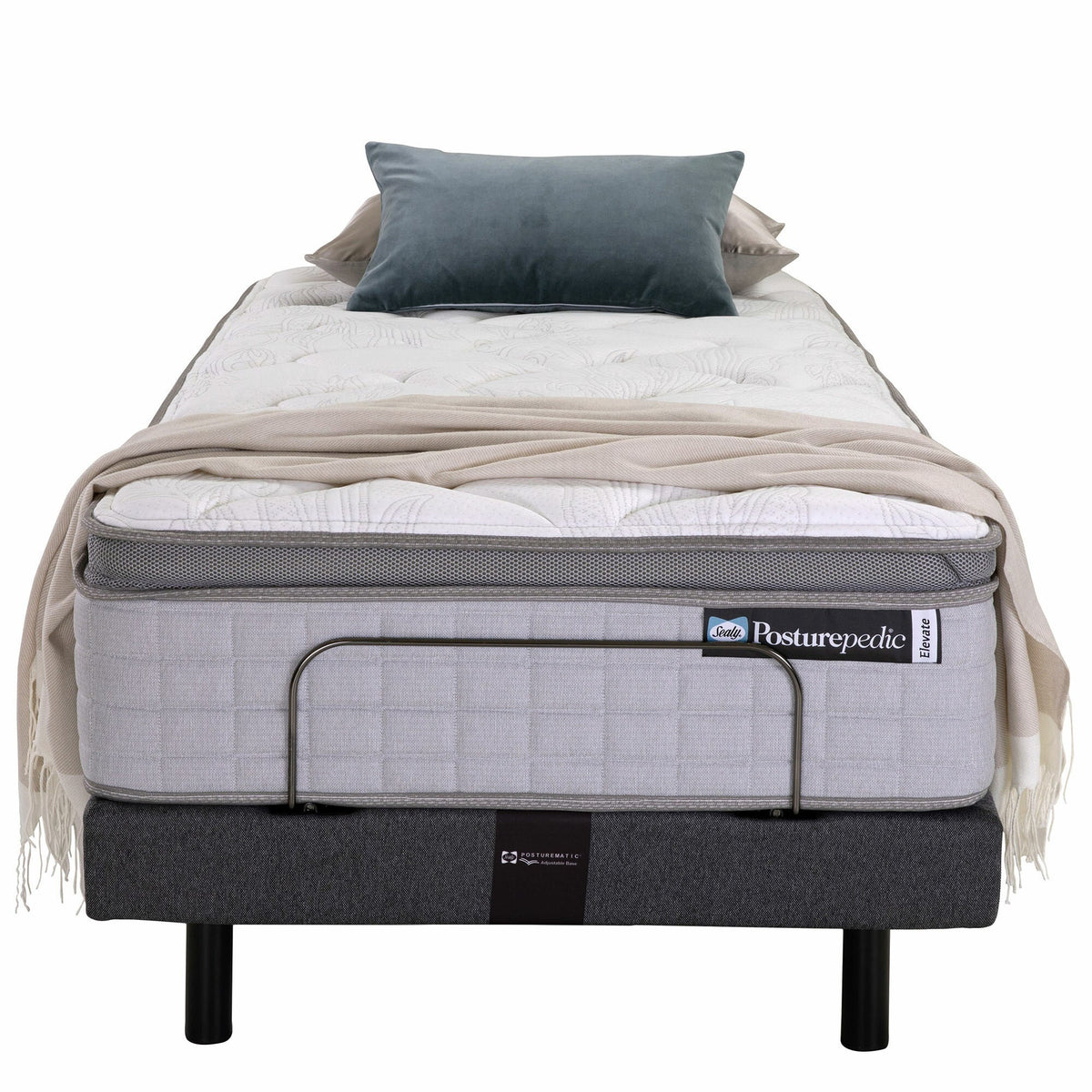 Sealy Posturepedic Laynee Flex Medium King Single Mattress - Titanium AlignSupport, Sense Material - 735616