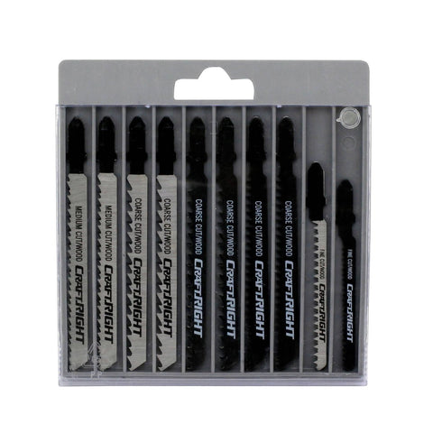 Craftright Jigsaw Blade Set - 10 Piece - High Carbon Steel - Durable - SuperSaverAU - view 1