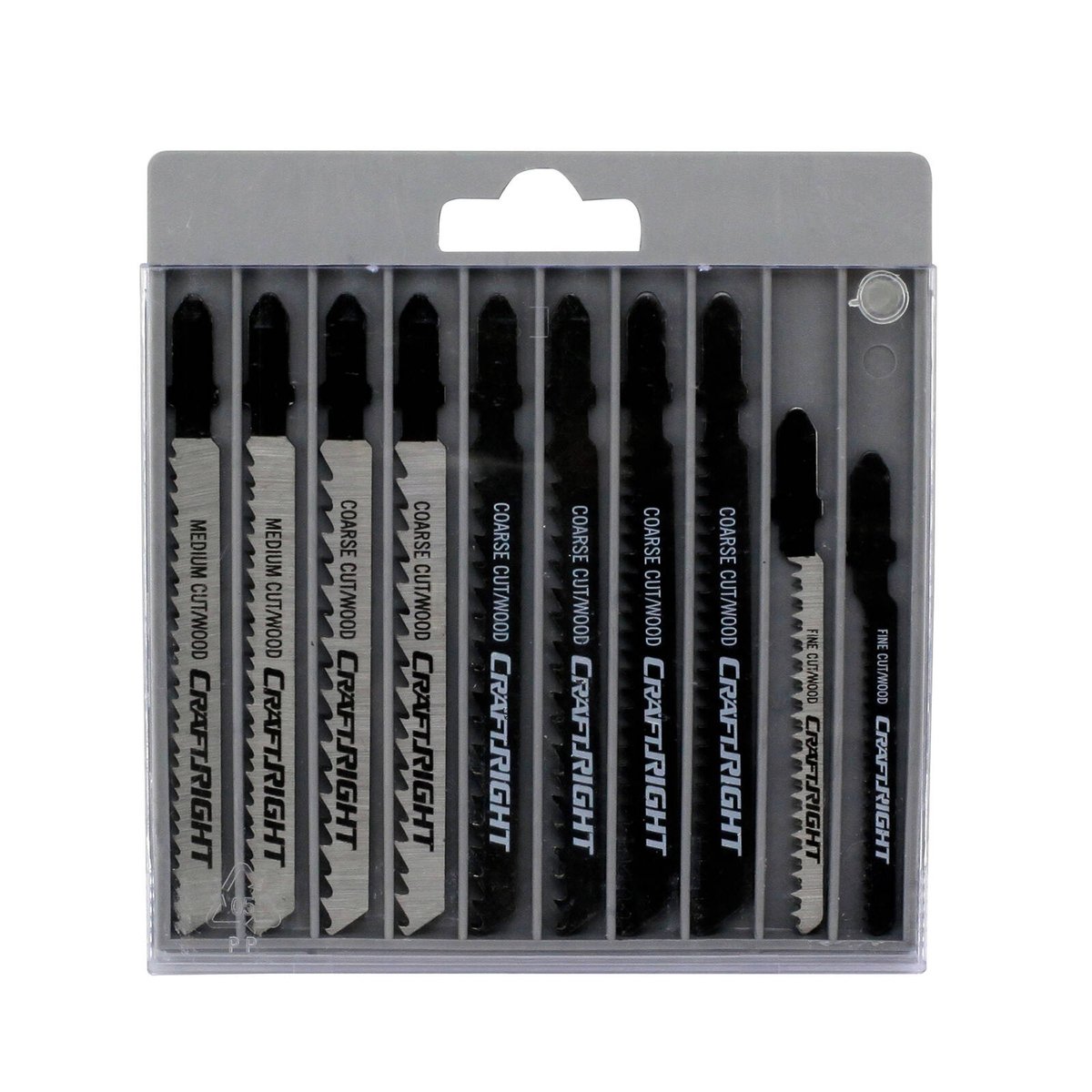Craftright 10 Piece Jigsaw Blade Set, High Carbon Steel, for Timber