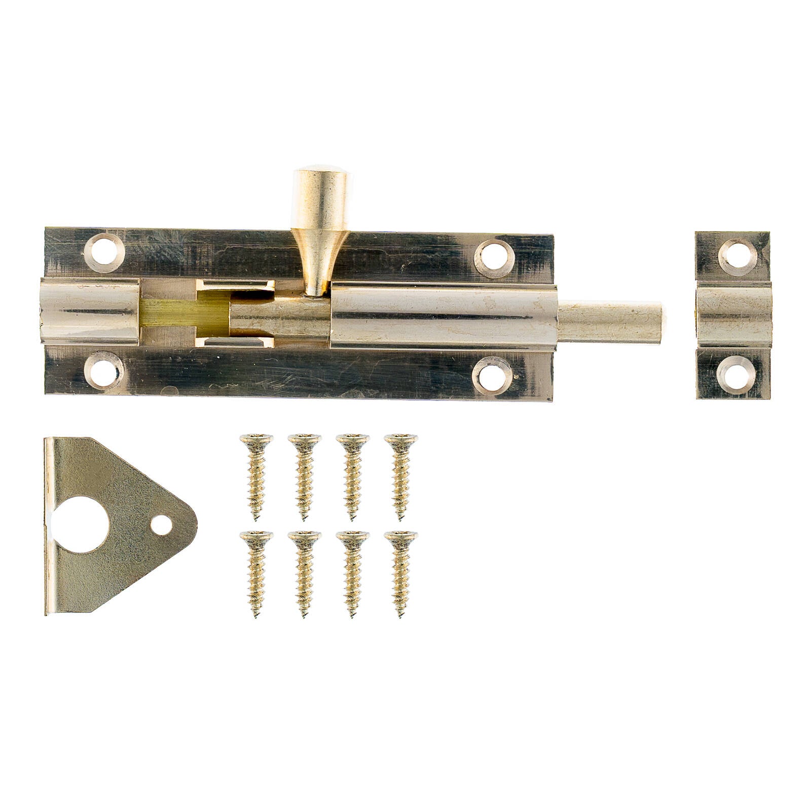 Taskmaster 75mm Polished Brass Barrel Bolt