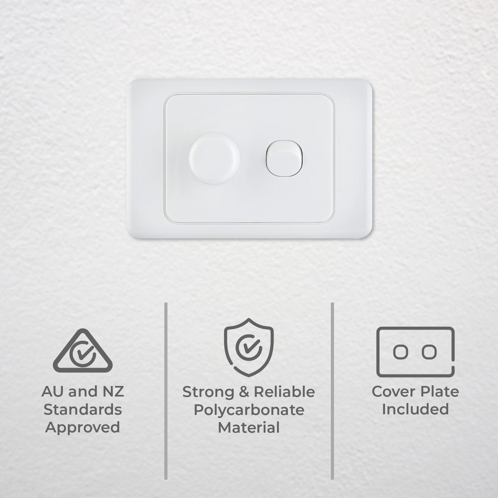 DETA 400VA Leading Edge Light Dimmer White Polycarbonate 250V 6121B