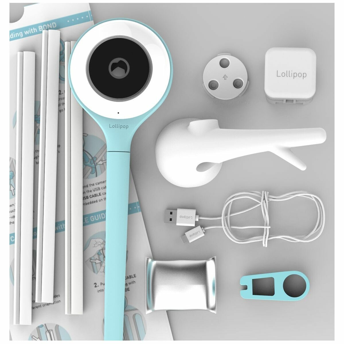 Harley Emerson Lollipop Smart Baby Monitor 720p HD - Cry Detection, Night Vision, Turquoise - AU07E40612001