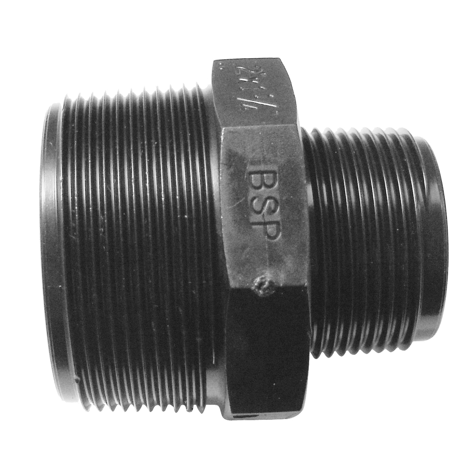 Philmac BSP Threaded Pipe Nipple 1" x 3/4" - Polypropylene PN16 Underground Rated
