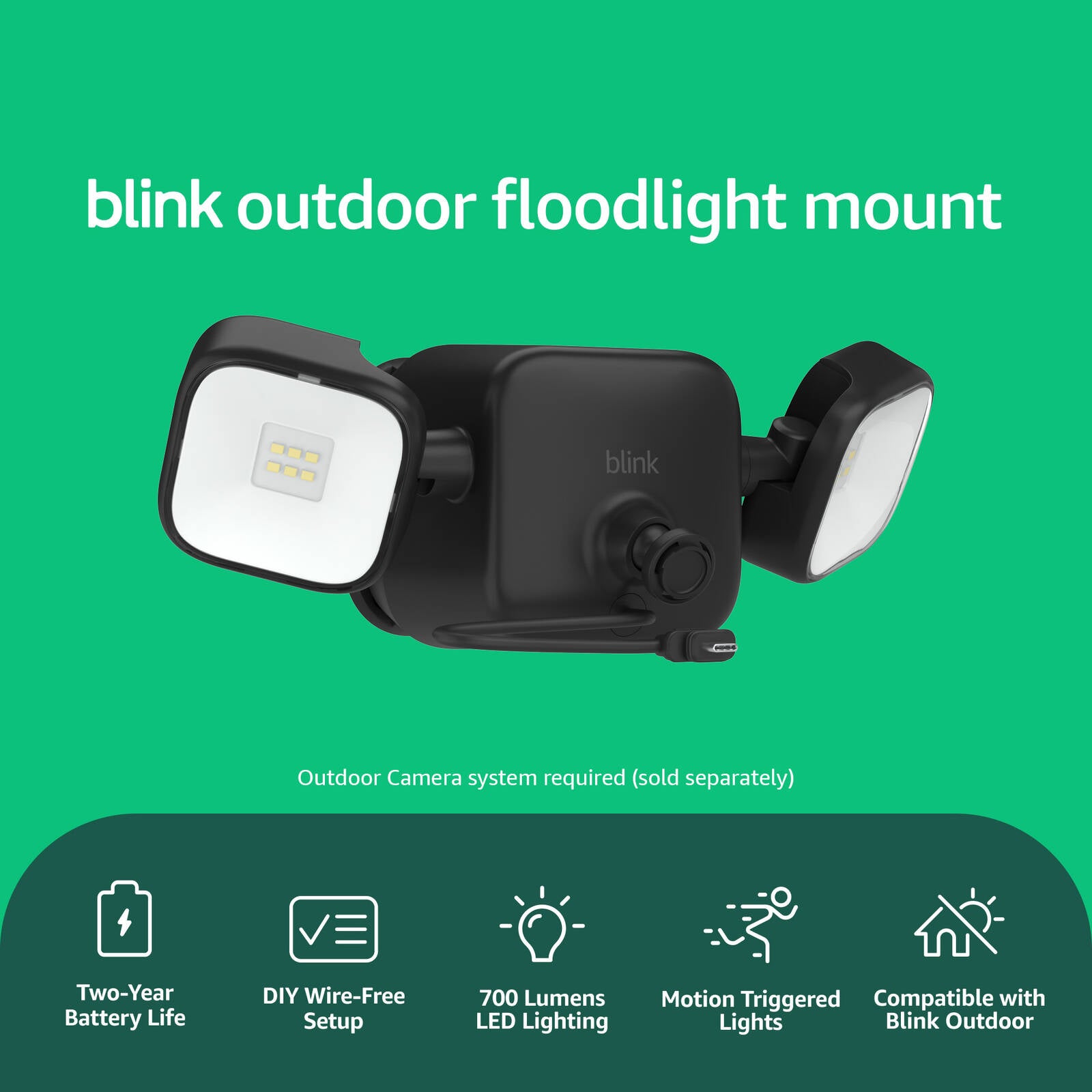 Blink Outdoor Floodlight Mount, Black