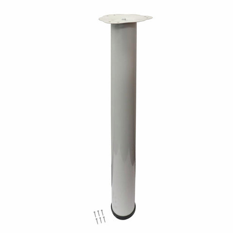 Adoored Table Leg - 60 x 710mm - Steel - Adjustable White - SuperSaverAU - view 1