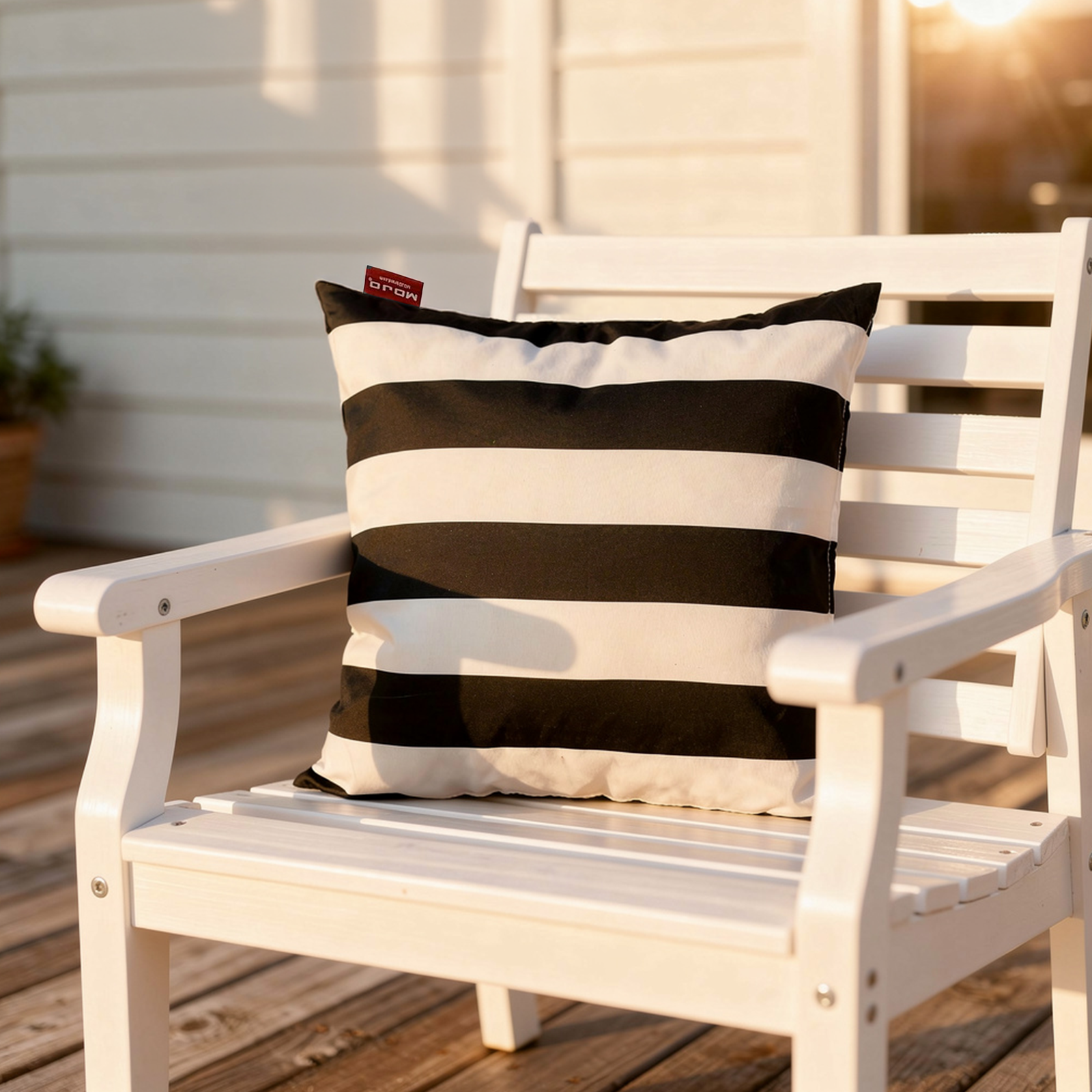 Mojo 45cm Black Striped Polyester Cushion Cover