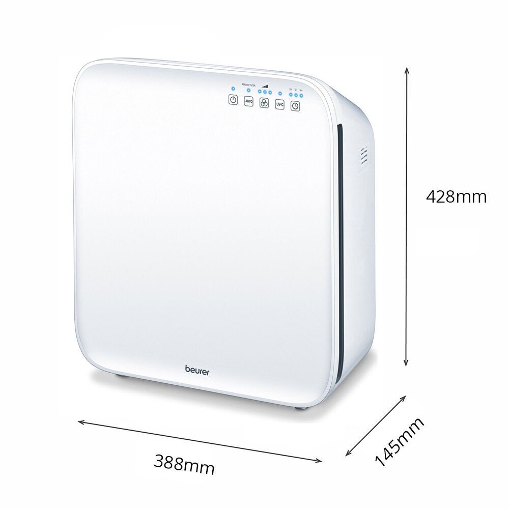 Beurer triple filter air purifier - three fan speeds, timer, clean filter indicator, 3 year warranty - LR310