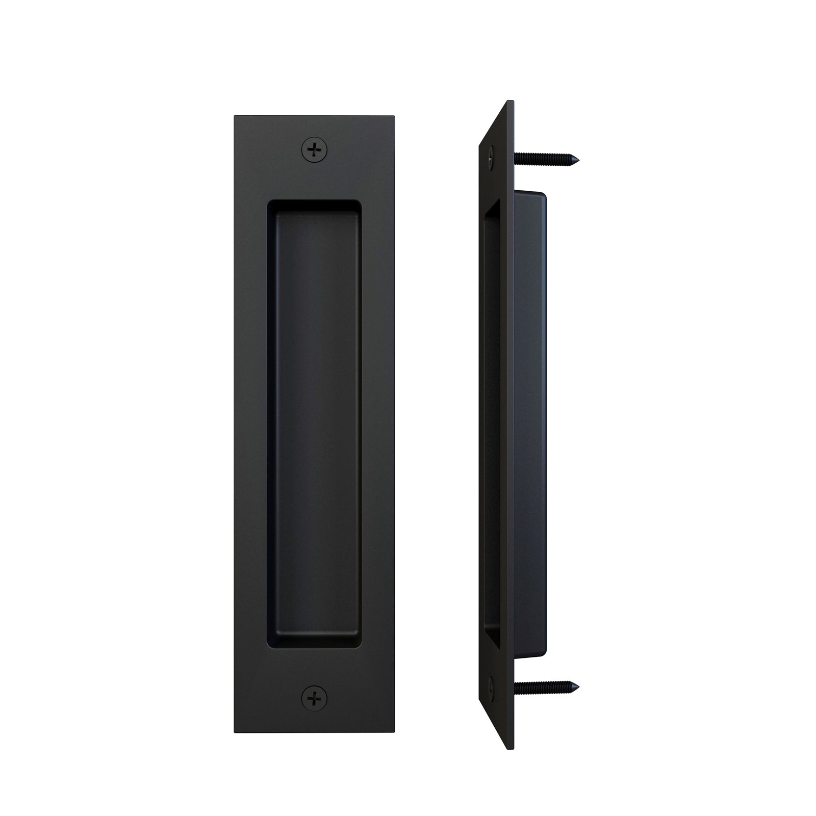 Rolltrak Spares Matte Black Powder Coated Steel Barn Door Recessed Handle