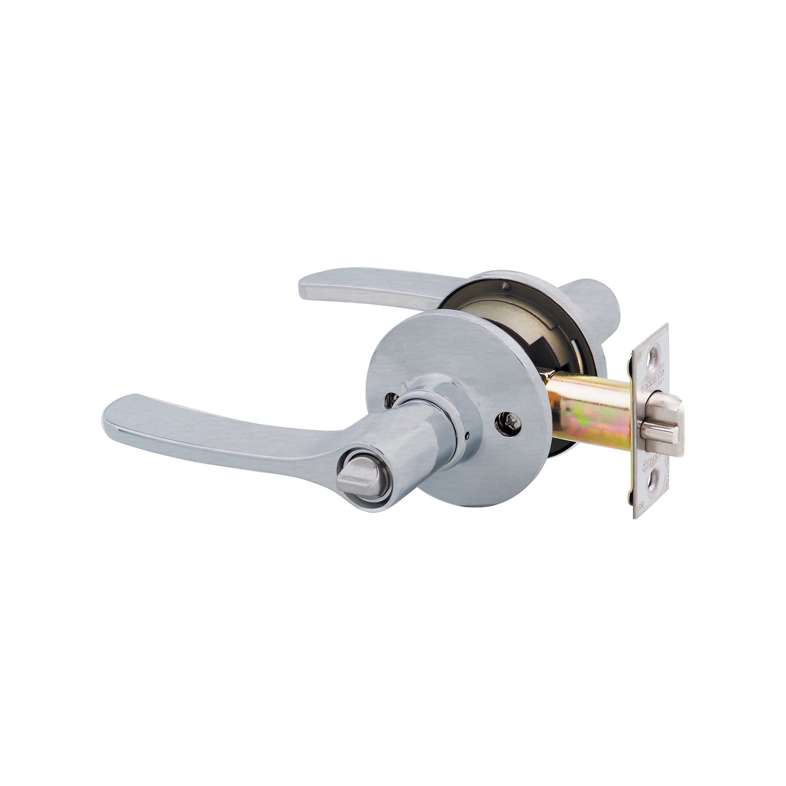 Lockwood Symmetry Privacy Lever Satin Chrome - Zinc Alloy & Steel, Interior/Exterior