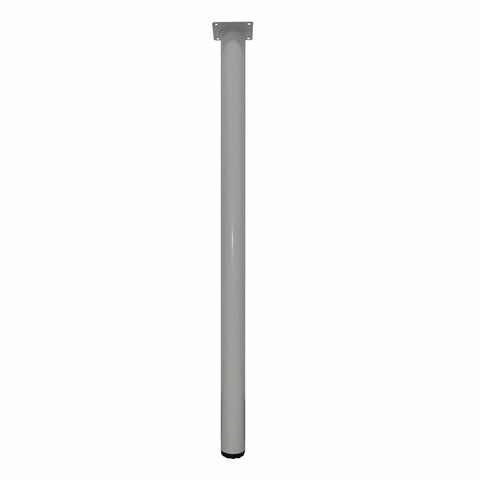 Adoored 40 x 710mm White Steel Round Adjustable Furniture Leg