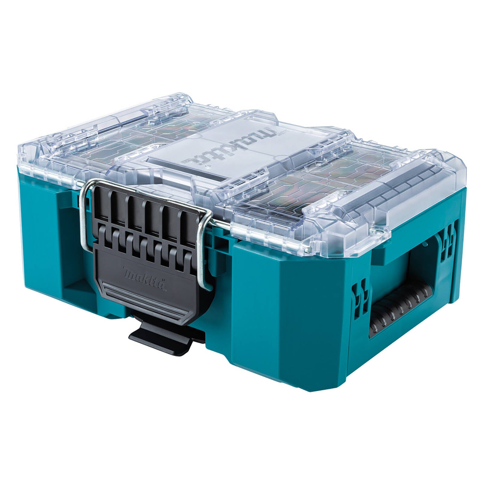 Makita Maktrak Deep Compact Organiser, 5 Removable Bins, Clear Lid