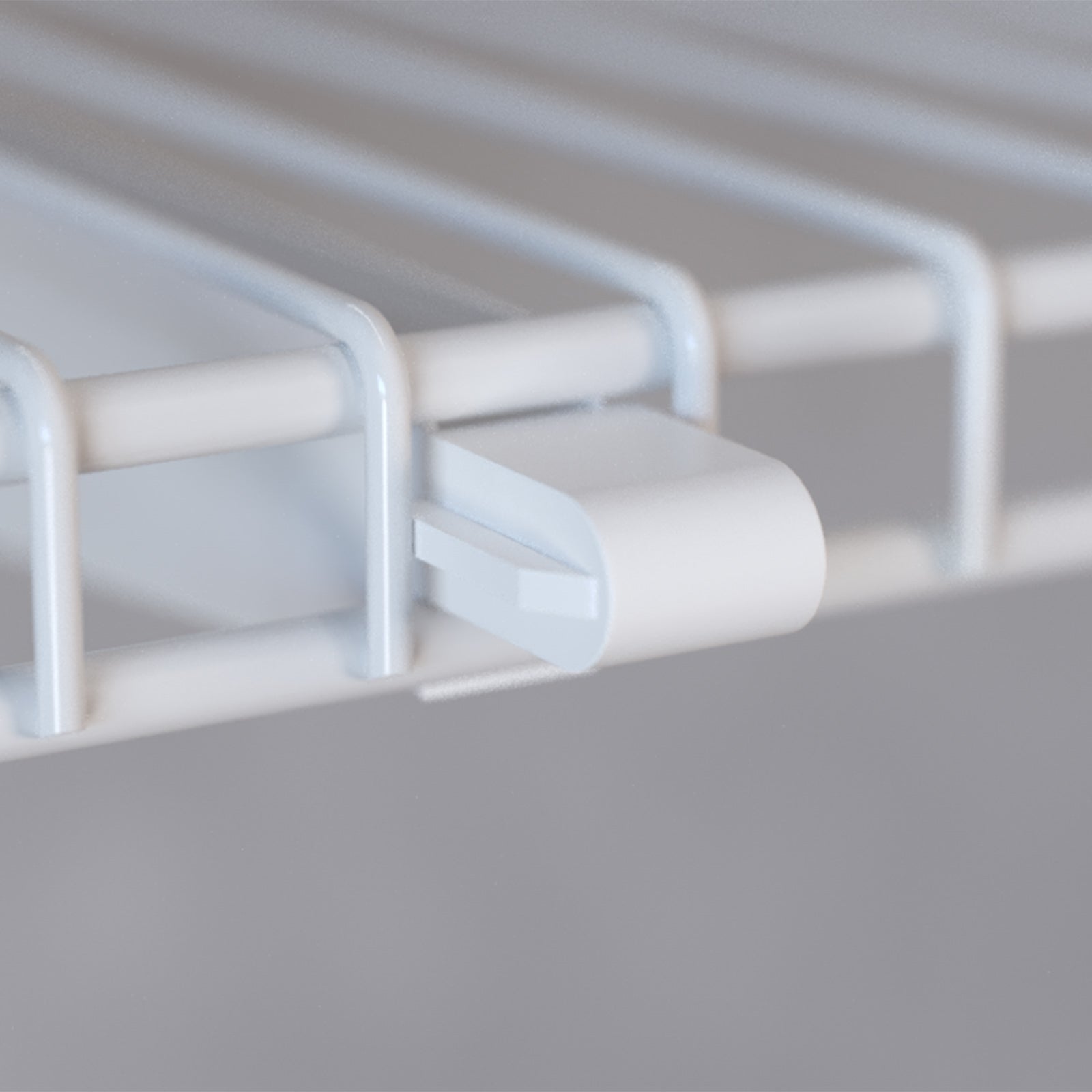 Flexi Storage Home Solutions White Double Slot Wire Shelf Bracket End Cover - 25 x 12 x 25mm 12 Pack