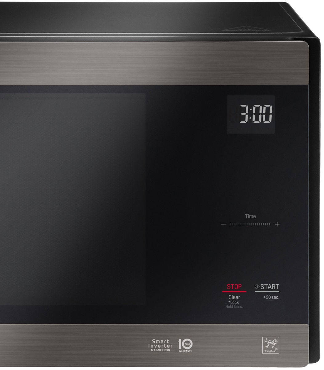 LG NeoChef 42L 1200W Smart Inverter Microwave - Black Stainless Trim, Sensor Cook, Reheat Modes - MS4296OBSS