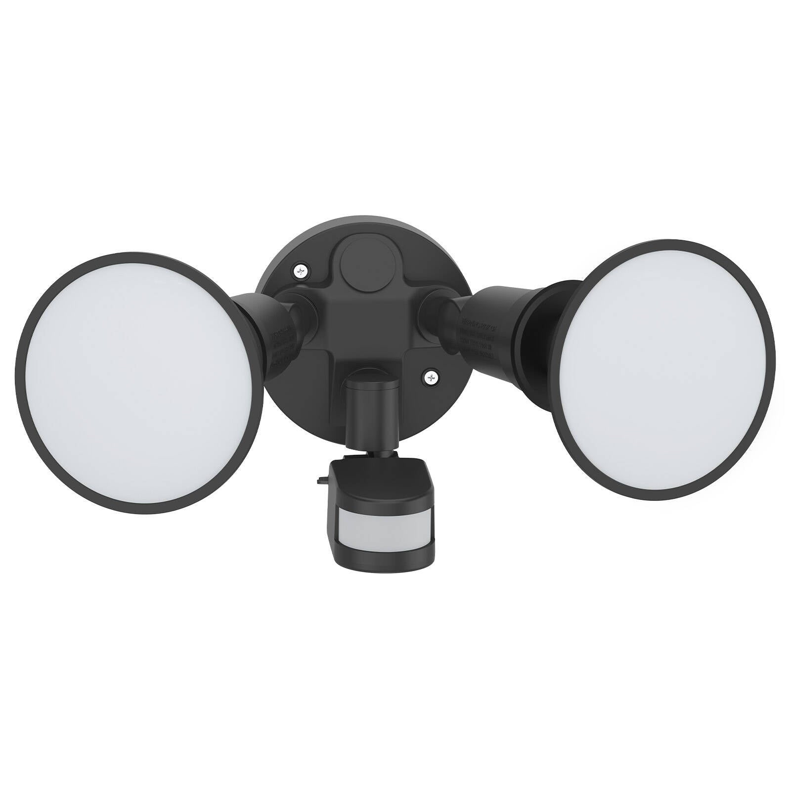 Arlec Twin Head Hardwired Floodlight with Sensor Black 180 Motion MAL298