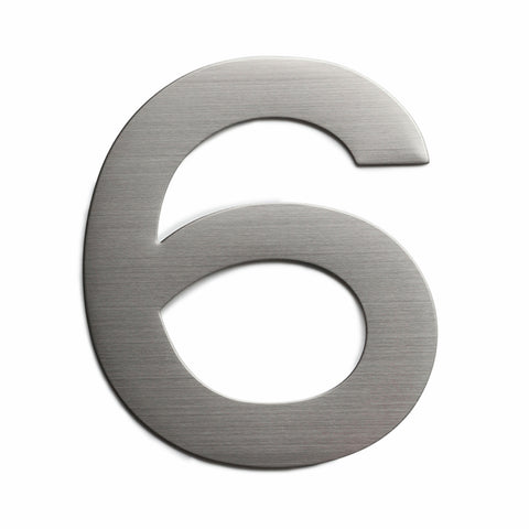 Sandleford Plaza House Number 6 150mm Silver Stainless Steel, Weather Resistant
