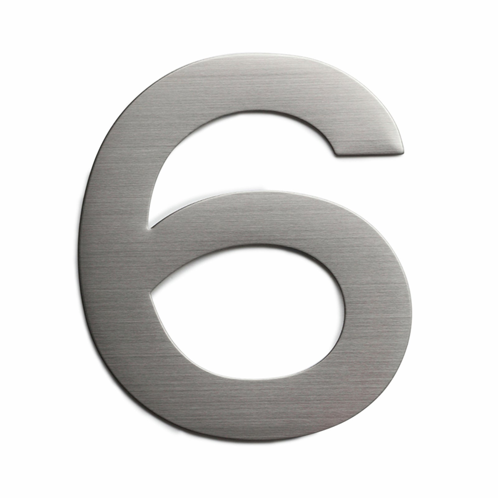 Sandleford Plaza House Number 6 150mm Silver Stainless Steel, Weather Resistant