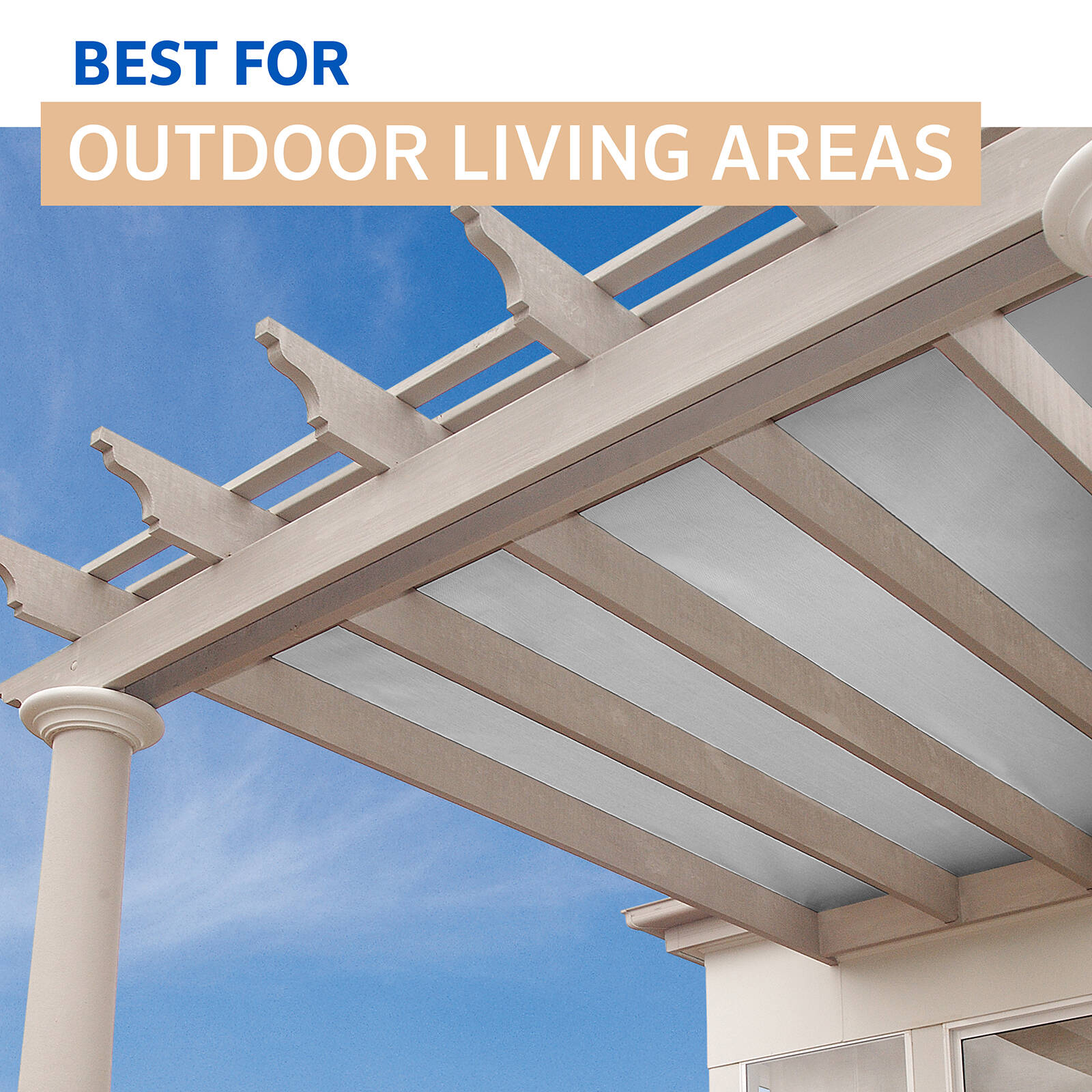 Coolaroo 1.8 x 3m Stone Heavy Duty Sun Protection Shade Cloth - HDPE 90% UV Block