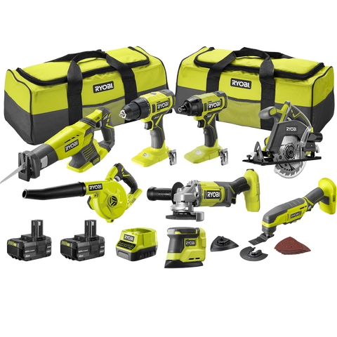 Ryobi 18V ONE+ 8-Piece Kit R18X8C142B - Cordless Power Tools Set - 15.1kg - SuperSaverAU - view 1