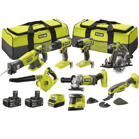 Ryobi 18V ONE+ Cordless 8 Piece Power Tool Kit R18X8C142B