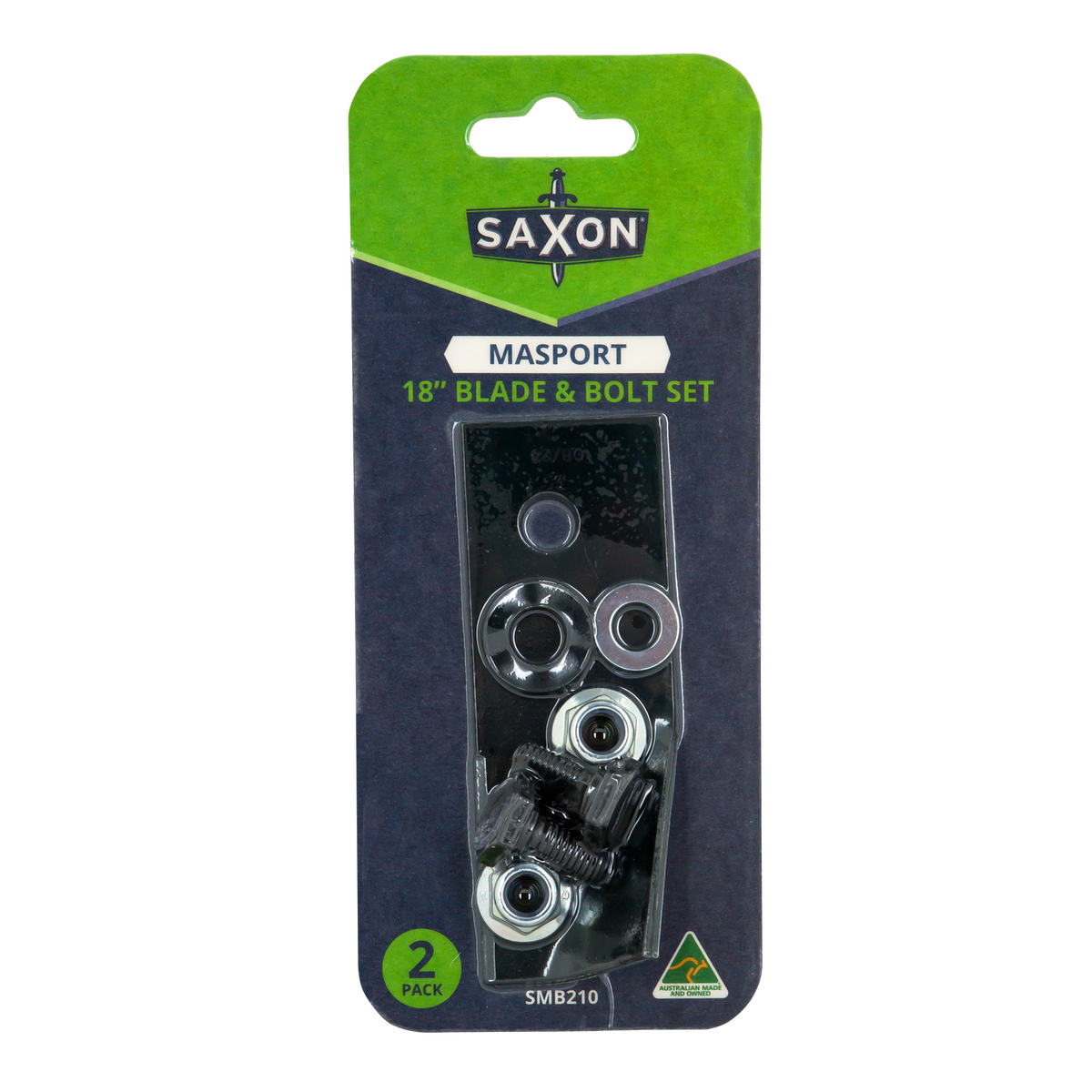 Saxon 18 Mower Blade Bolt Set - 2 Blades 18” - Suits Masport Mowers - SuperSaverAU - view 1