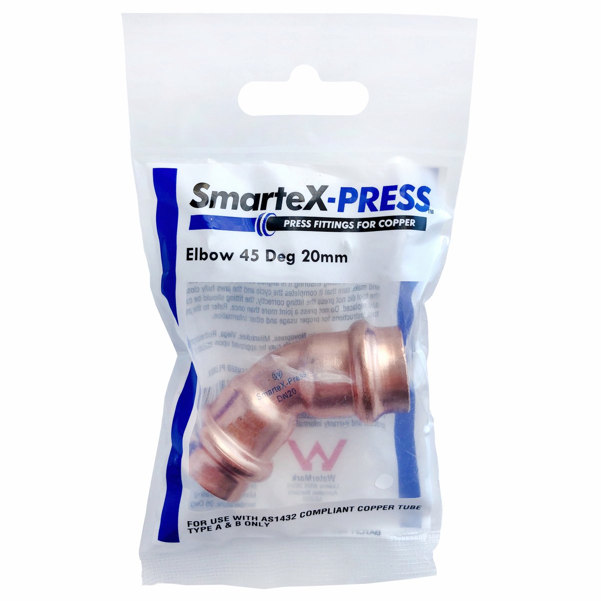 SmarteX-PRESS 20mm Copper 45 Degree Elbow