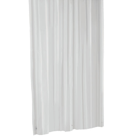 Barelli 180 x 180cm Frosting White PEVA Shower Curtain, Plain, 12 Rings