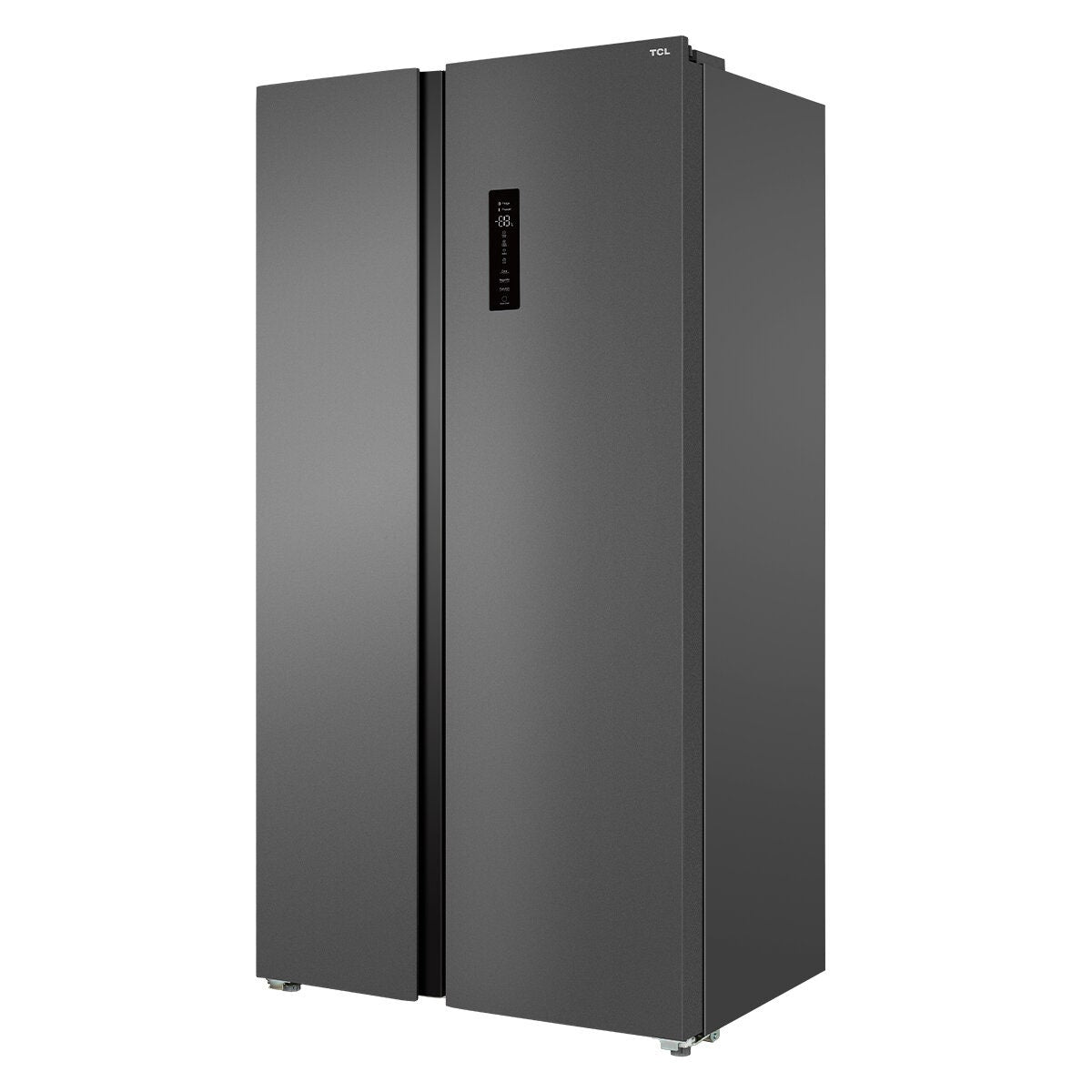 TCL 505L Side by Side Fridge Freezer - Grey with Frost Free Cooling and Digital Touch Display - P525SBC