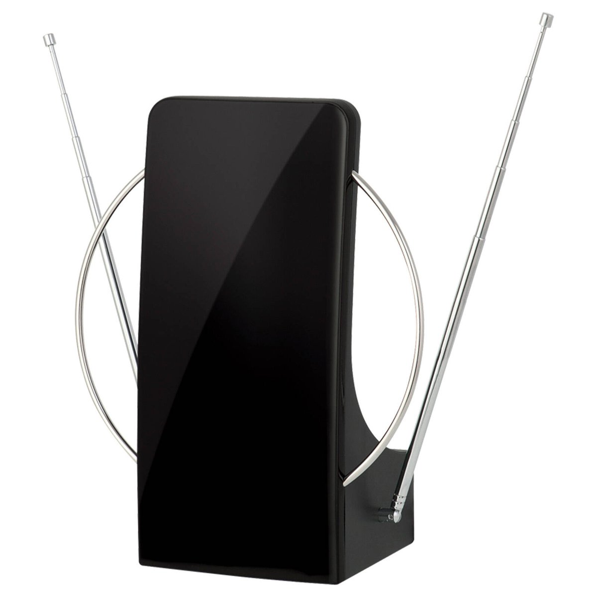 Antsig Digital Indoor Amplified Antenna - 35dB Gain, Telescopic VHF/UHF, Black AP547