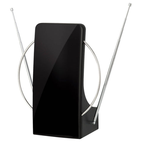 Antsig Digital Indoor Amplified Antenna - 35dB Gain, Telescopic VHF/UHF, Black AP547