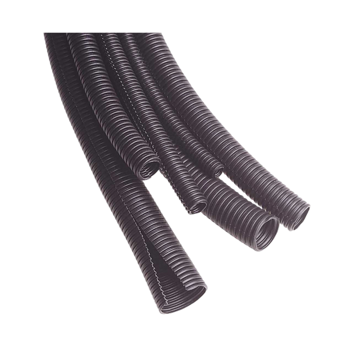 Narva Black Corrugated Split Sleeve Tubing, 10mm, 3m, Polypropylene