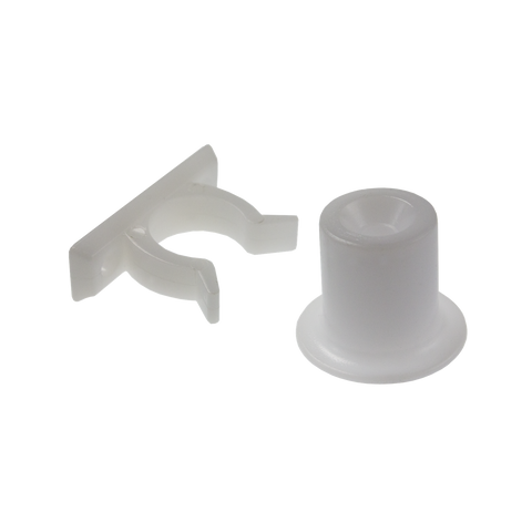 Adoored 40mm White Plastic Short Door Clip - Door Holder