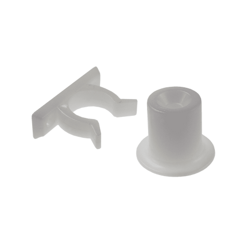 Adoored 40mm White Plastic Short Door Clip - Door Holder