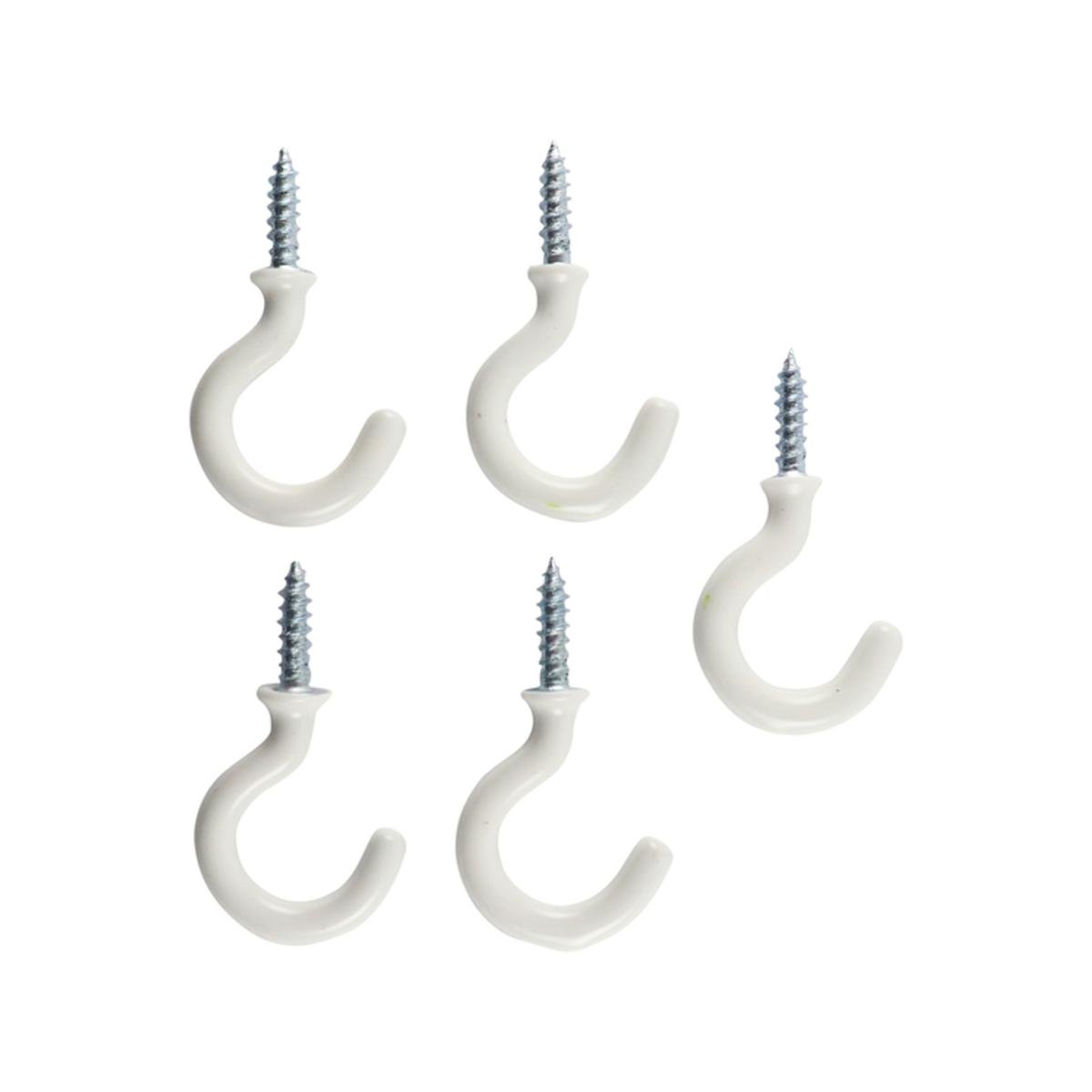 Everhang Cup Hooks - 12mm - PVC - Easy to Install - 5 Pack - SuperSaverAU - view 1