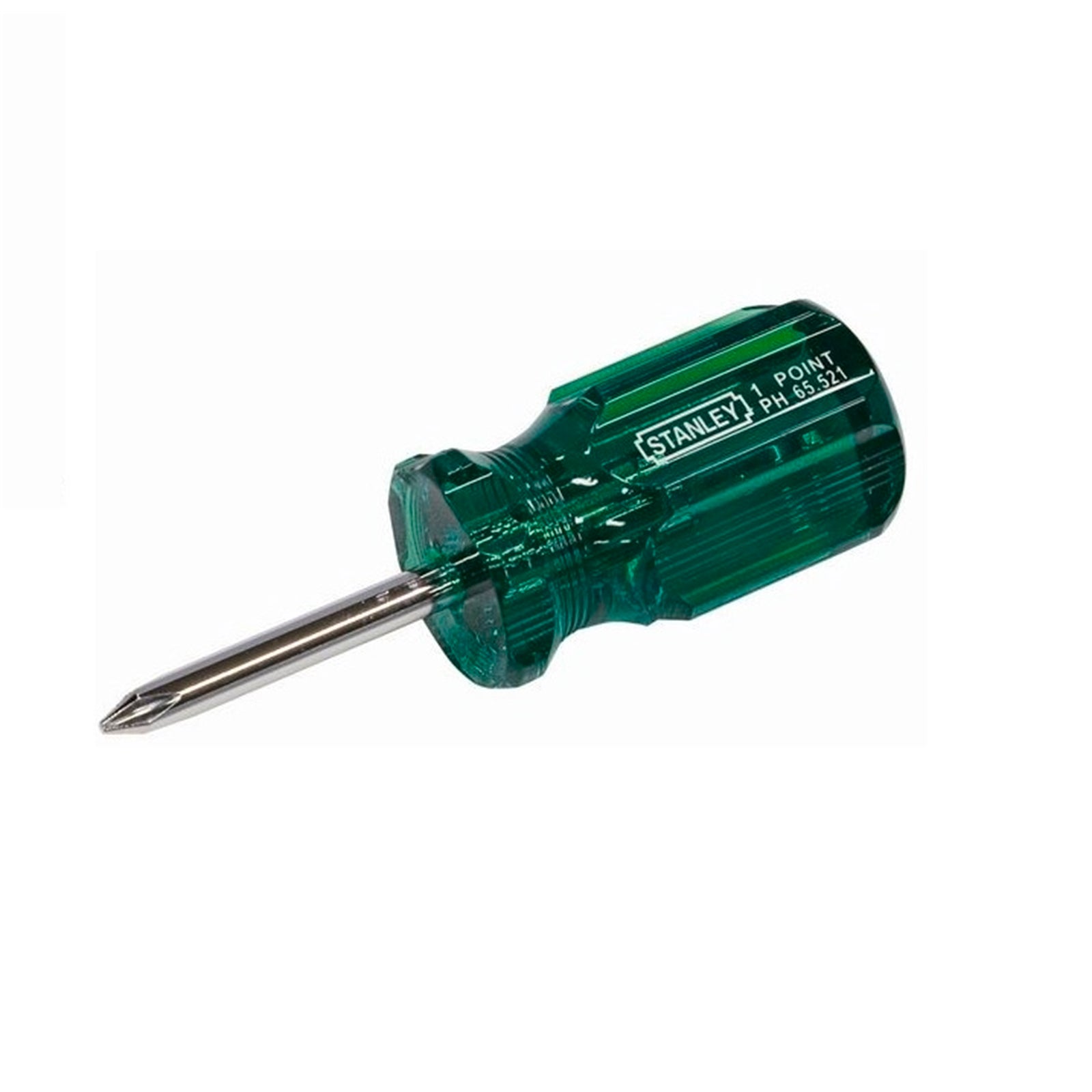 Stanley 38mm No.1 Phillips Stubby Screwdriver Steel Green