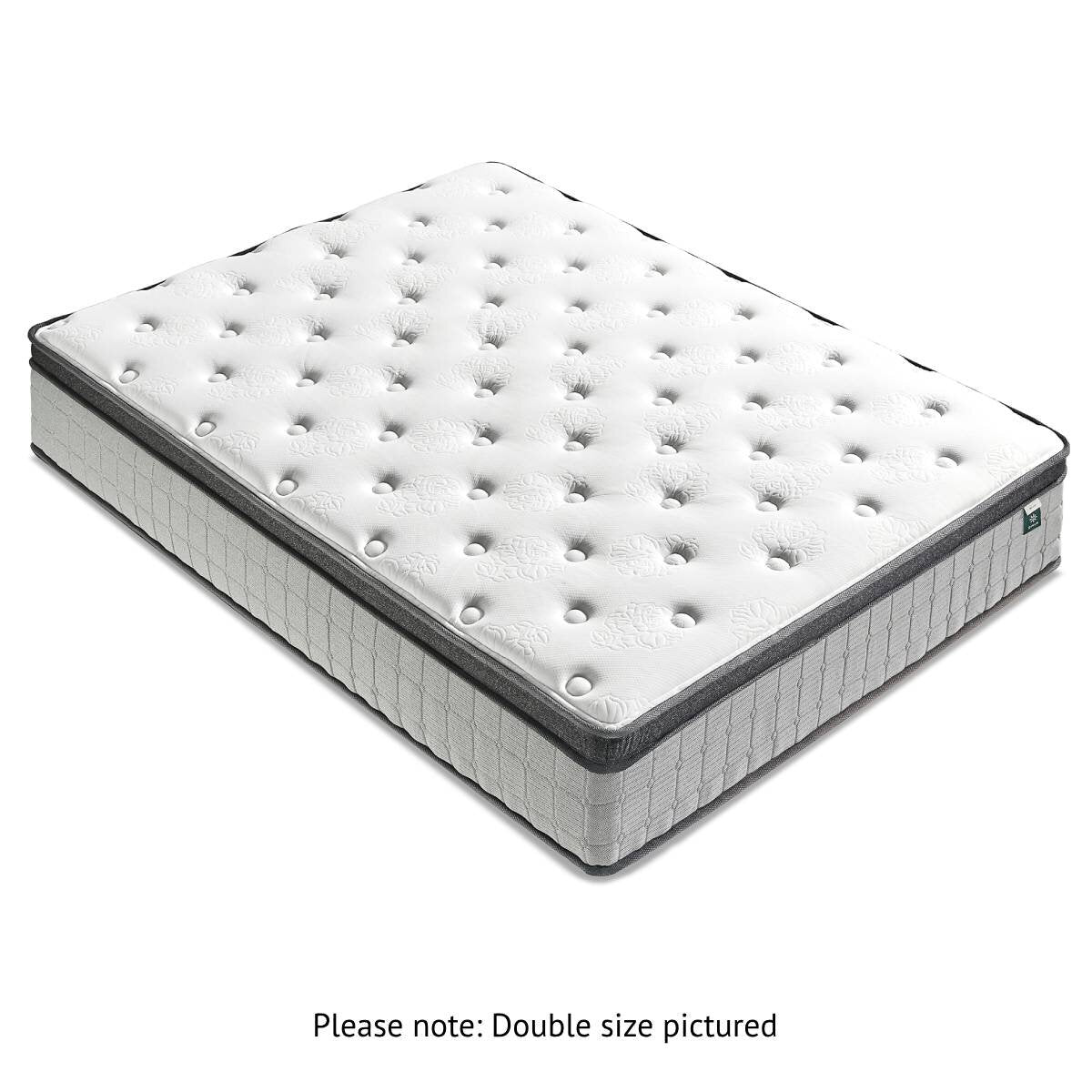 Zinus 30cm Double Support Plus Pocket Spring Mattress - Plush Euro Top, iCoils - AU-MSSPGR-12D