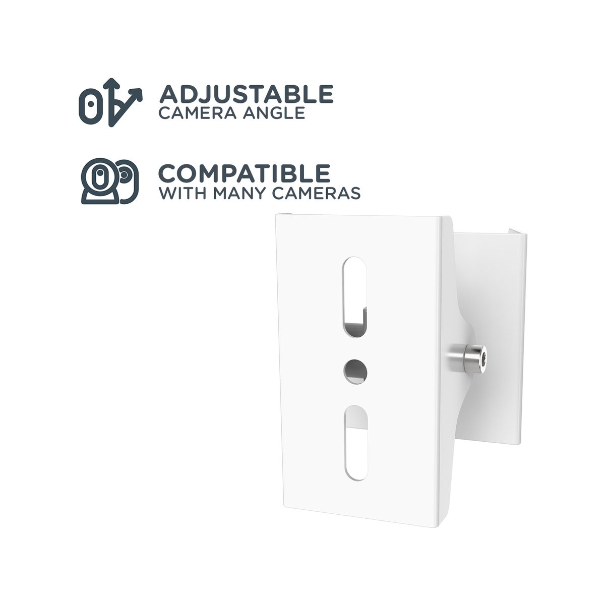 Orion Security Camera Pole Mount White Aluminium Indoor & Outdoor SCA03