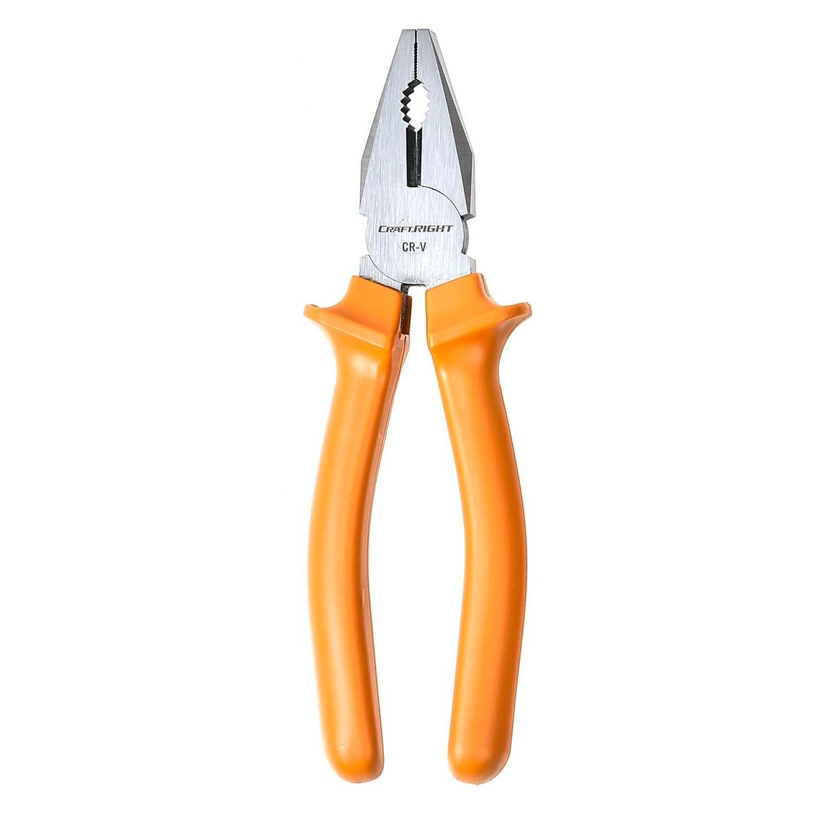 Craftright 200mm Combination Plier - CR-V Steel - Orange - Model CR8000 - SuperSaverAU - view 1