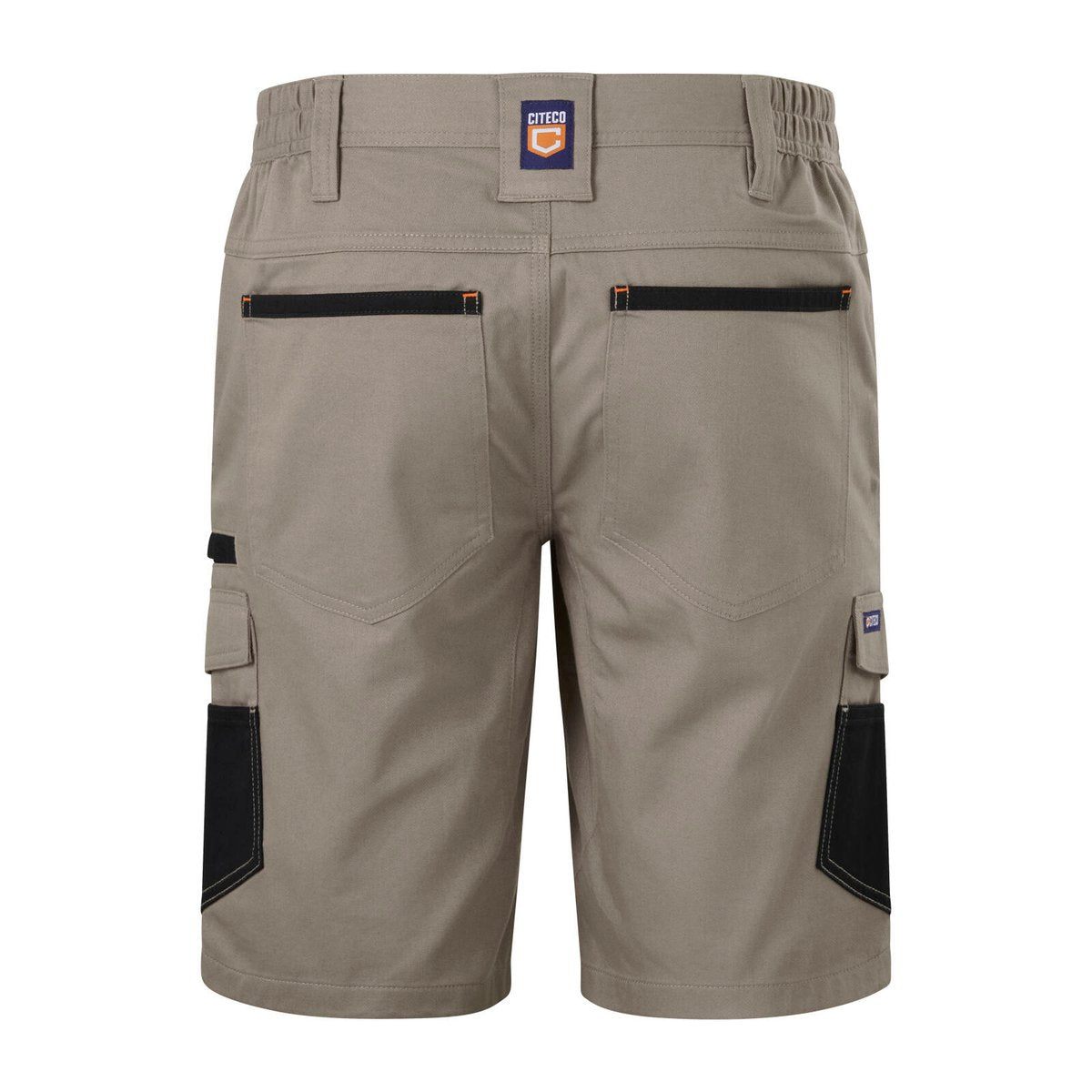 Citeco Men's Khaki Cotton Stretch Cargo Mid Shorts - Size 92R
