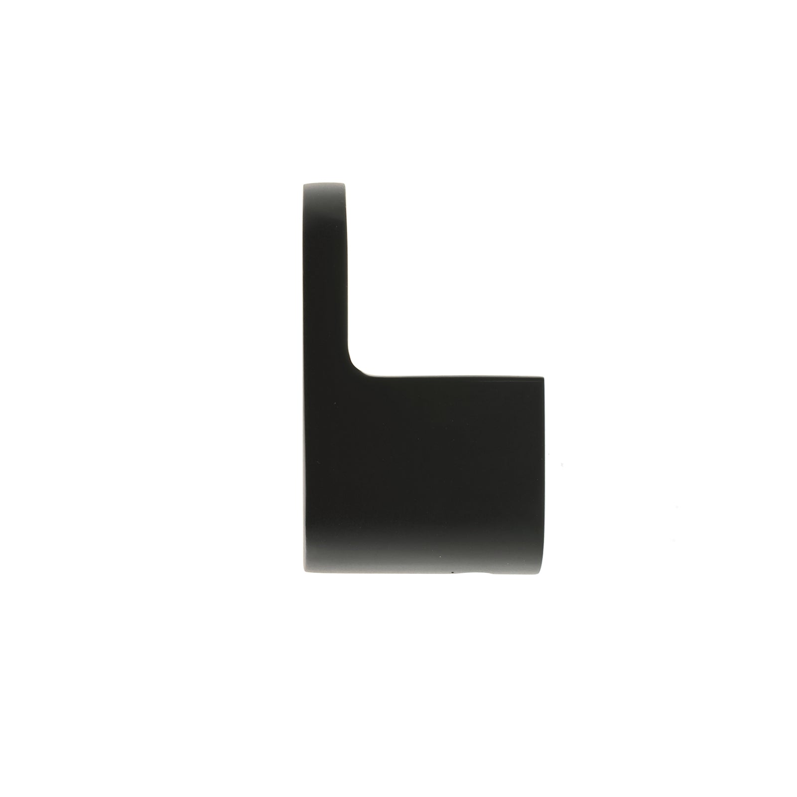 Zenith 62mm Matte Black Zinc Alloy Radius Robe Hook