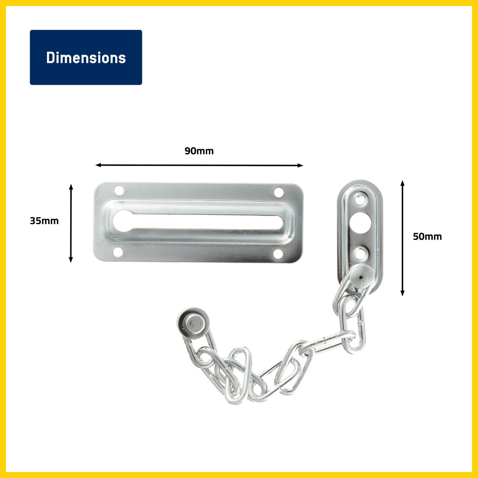Syneco Iron Nickel Plated Door Chain Guard