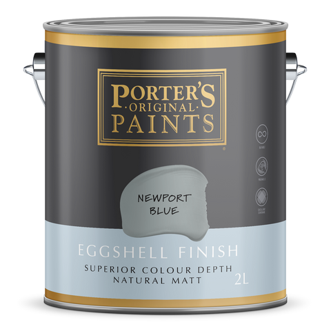 Porter S Broadwall Washable Paint - 2L - Newport Blue - Eggshell Finish - SuperSaverAU - view 1