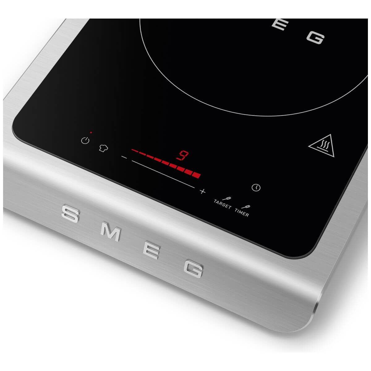 Smeg Portable Induction Hob - Temperature Probe, Nine Power Levels, Barbecue and Fry Programs - PIC01BLMAU
