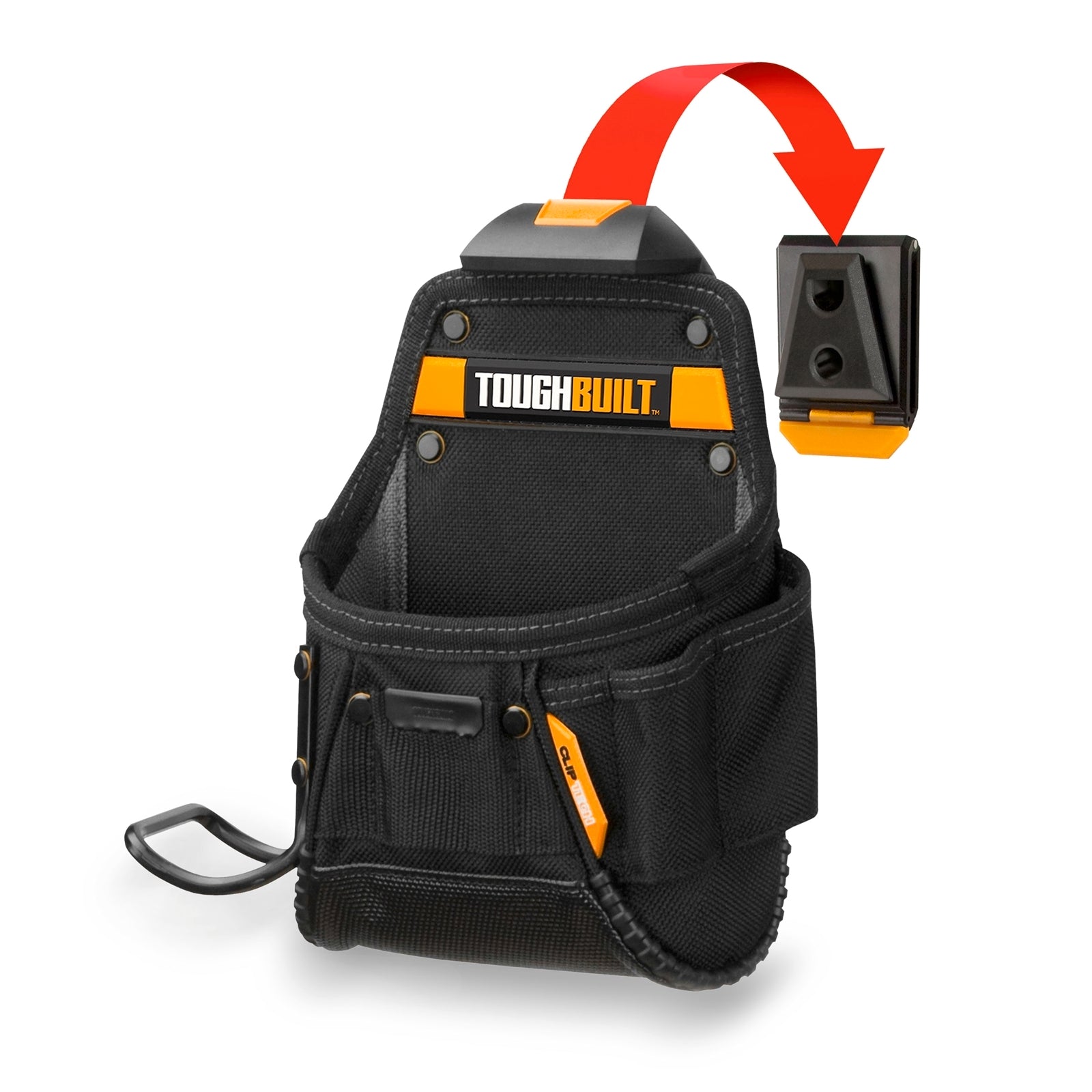 ToughBuilt Project Pouch, Polyester, 6 Pockets, Hammer Loop, ClipTech Hub