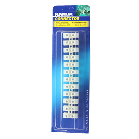Narva 35A 6mm White Terminal Connector Strip Indoor Outdoor