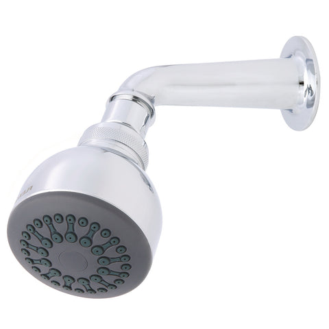 Flexispray Cayman Single Function Wall Shower - Brass Chrome, 75mm Round Head, WELS 3 Star 9L/min
