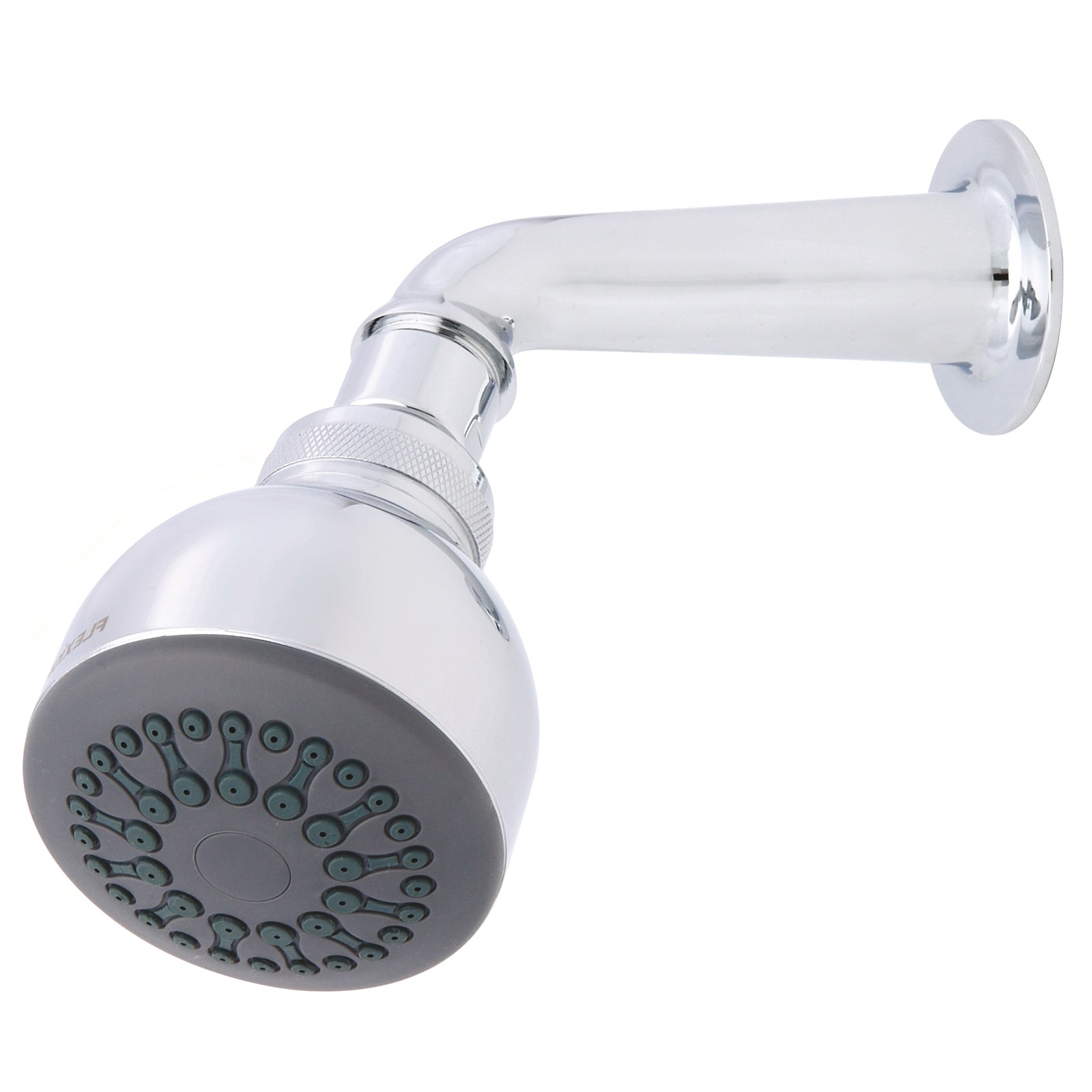 Flexispray Cayman Single Function Wall Shower - Brass Chrome, 75mm Round Head, WELS 3 Star 9L/min