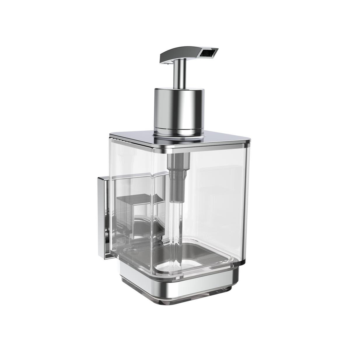 Fusion-Loc 13kg Polished Chrome Stainless Steel Suction Liquid Soap Dispenser